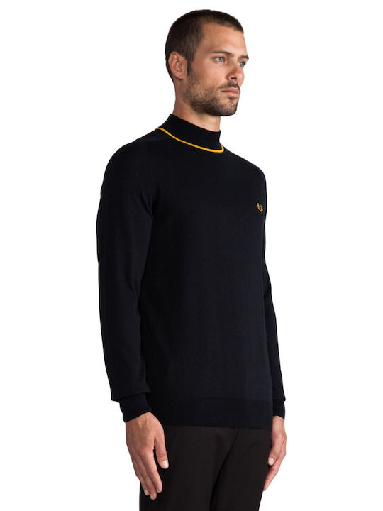 Fred Perry Men's Long Sleeve Sweater Turtleneck Navy Blue K3220-608