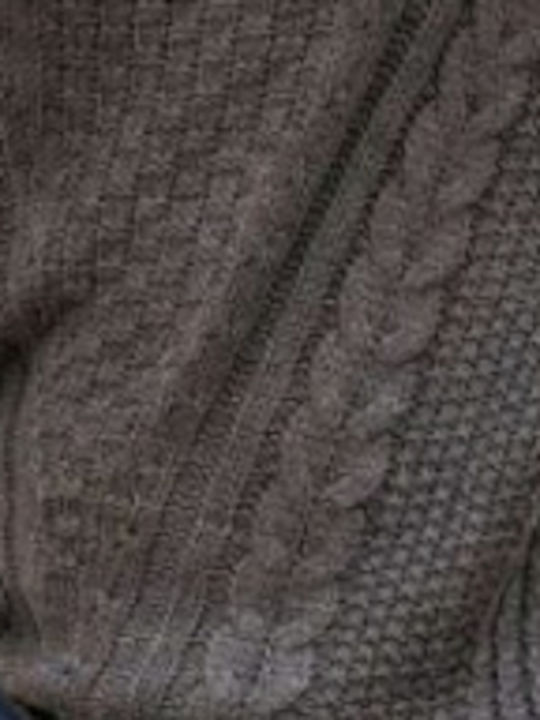 Lemoniade Women's Long Sleeve Sweater Turtleneck Grey.