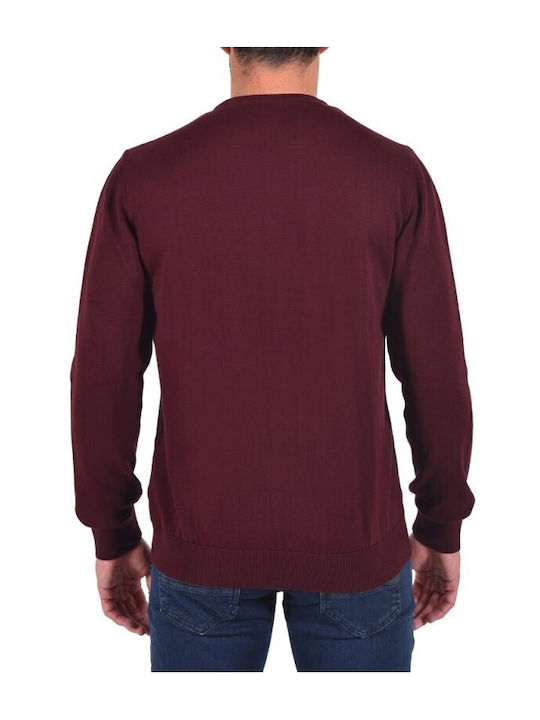 Dors Herren Langarm-Pullover Bordeaux