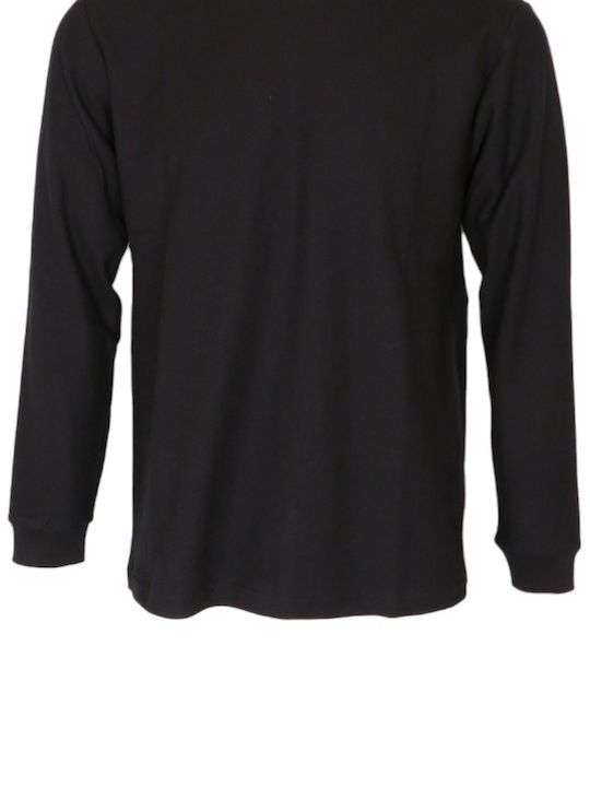 Everbest Men's Long Sleeve Blouse BLACK