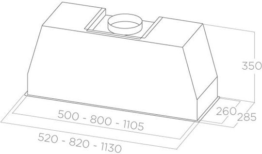 Elica CT35 PRO IX/A/60 Ventilation Mechanism 60cm Inox