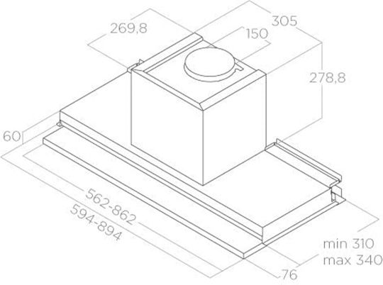 Elica Boxin Dry IX/A/90 Absaugmechanismus 90cm Inox