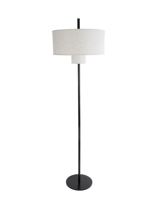 GloboStar Marigold Floor Lamp H160xW46cm. with Socket for Bulb E27 Black