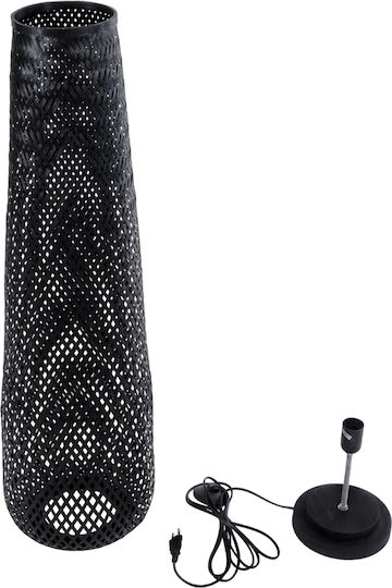 GloboStar Mamizu Stehleuchte H93xB28cm. mit Fassung für Lampe E27 Schwarz