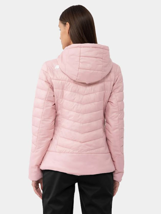 4F Kurz Damen Puffer Jacke für Winter Rosa