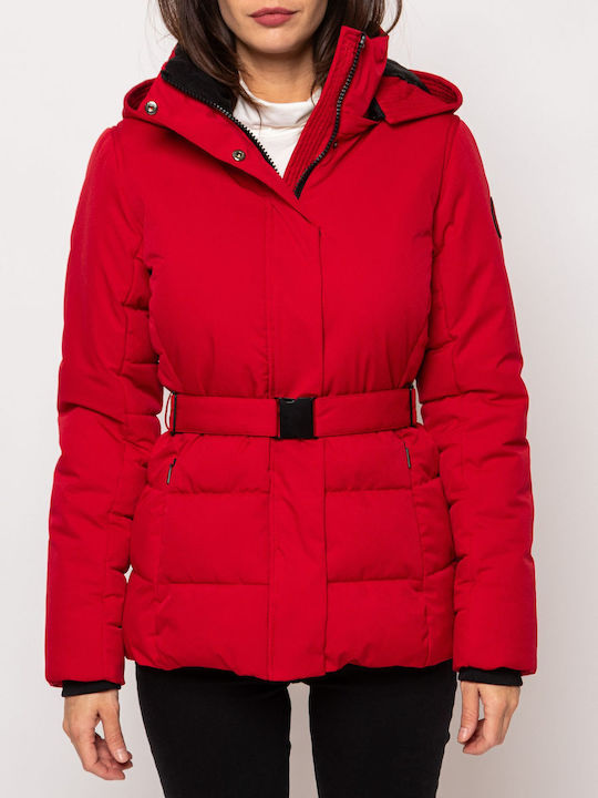 Scurtă Jachetă de femei Puffer Red