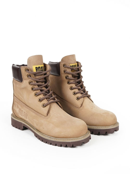 Leder Stiefeletten Damen Braun