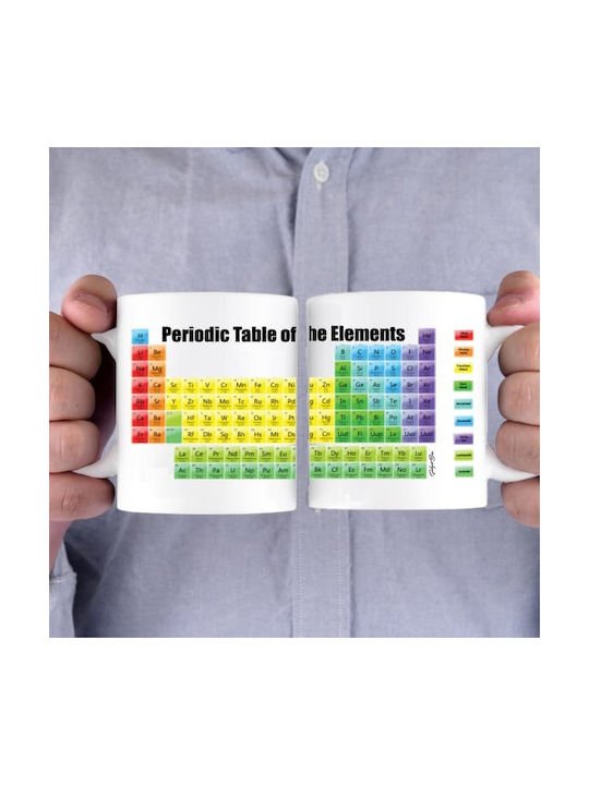 With The Periodic Table of Elements For Chemistry Enthusiasts Mug Ceramic White