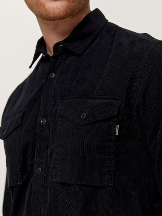 Edward Jeans Men's Shirt Long-sleeved Black