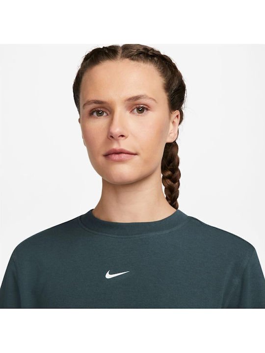 One Df Crew Tunic Mini Αθλητικό Φόρεμα Μακρυμάνικο Πράσινο