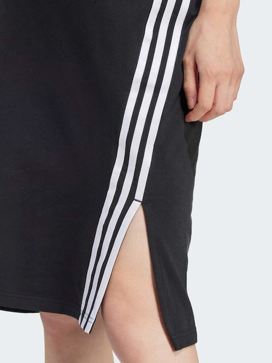 Future Icons 3-Stripes Καλοκαιρινό Midi Αθλητικό Φόρεμα Αμάνικο Μαύρο