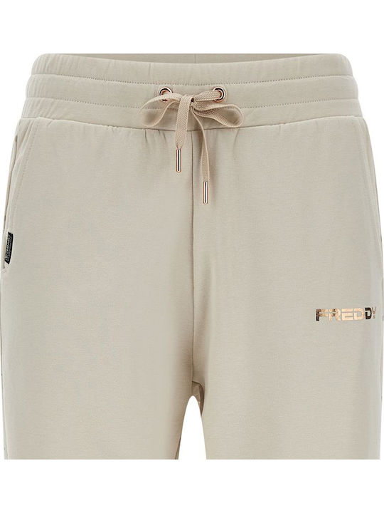 Freddy W Women's Fabric Trousers Beige