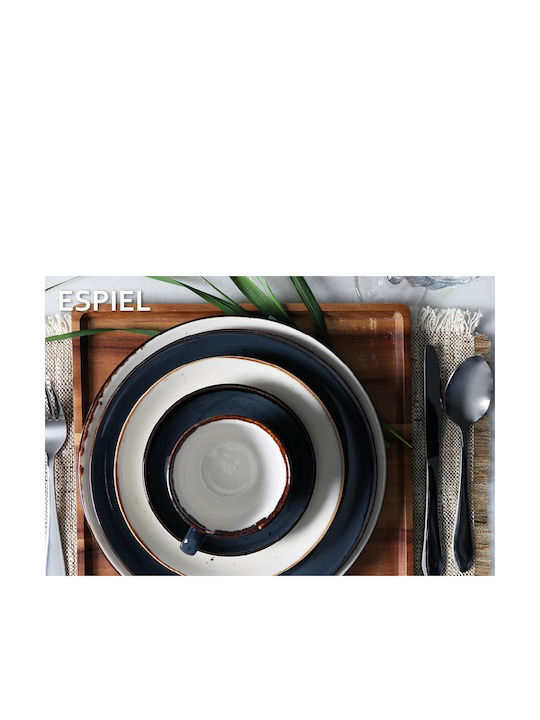 Espiel Terra Cream Plate Shallow made of Porcelain Orange with Diameter 26cm 6pcs