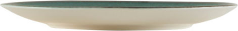 Porline Porselen Plate Shallow made of Porcelain Green with Diameter 25cm
