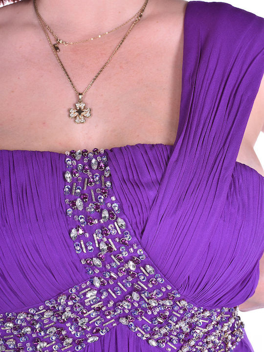 Sommer Maxi Abendkleid Lila