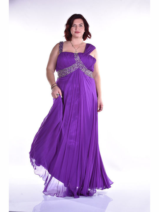 Sommer Maxi Abendkleid Lila