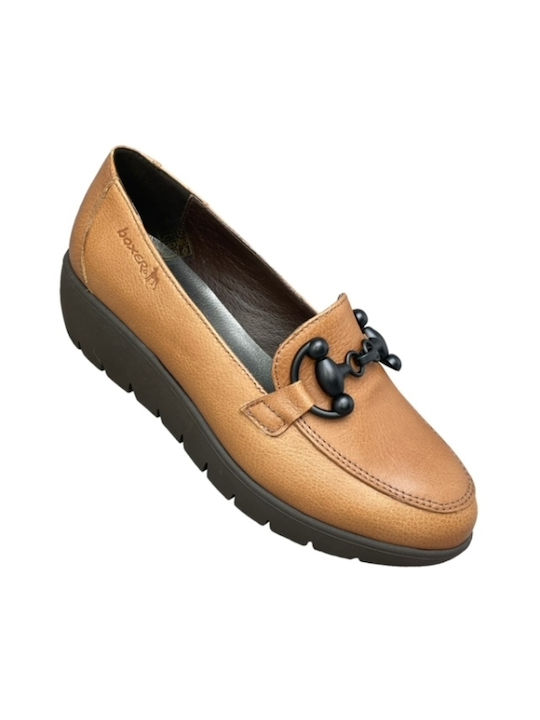 Boxer Women's Moccasins in Tabac Brown Color