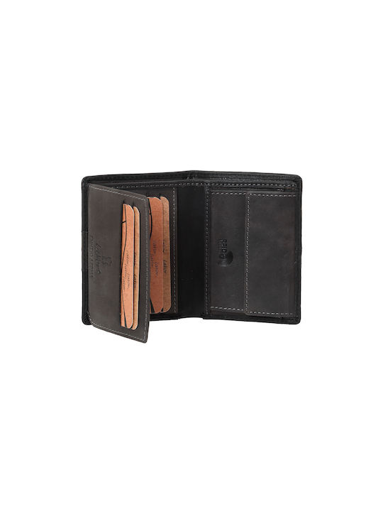 Lavor Men's Leather Card Wallet with RFID Black