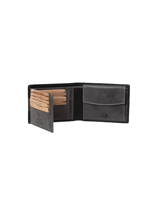 Lavor Men's Leather Card Wallet with RFID Black