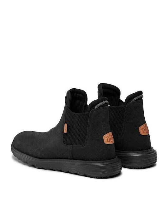 Leder Schwarz Chelsea Stiefeletten Anatomisch
