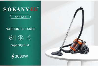 Sokany Vacuum Cleaner Bagless 3.5lt Orange