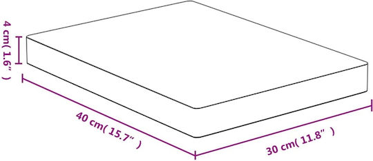 vidaXL Επιφάνεια Κοπής από Μπαμπού Καφέ 30x40cm