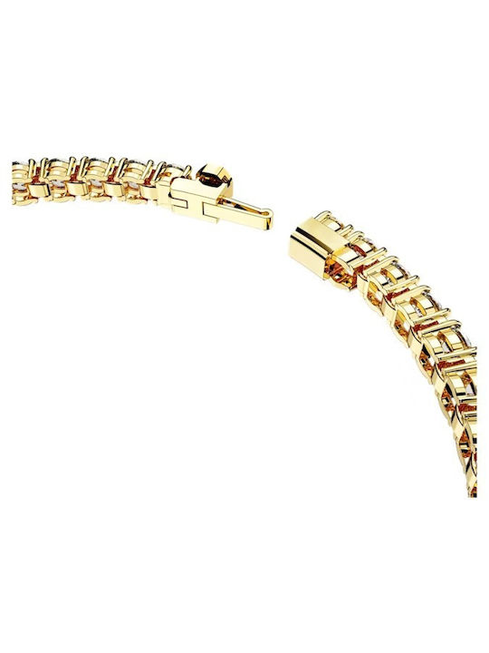 Swarovski Matrix Γυναικείο Βραχιόλι Ριβιέρα Επιχρυσωμένο 19cm