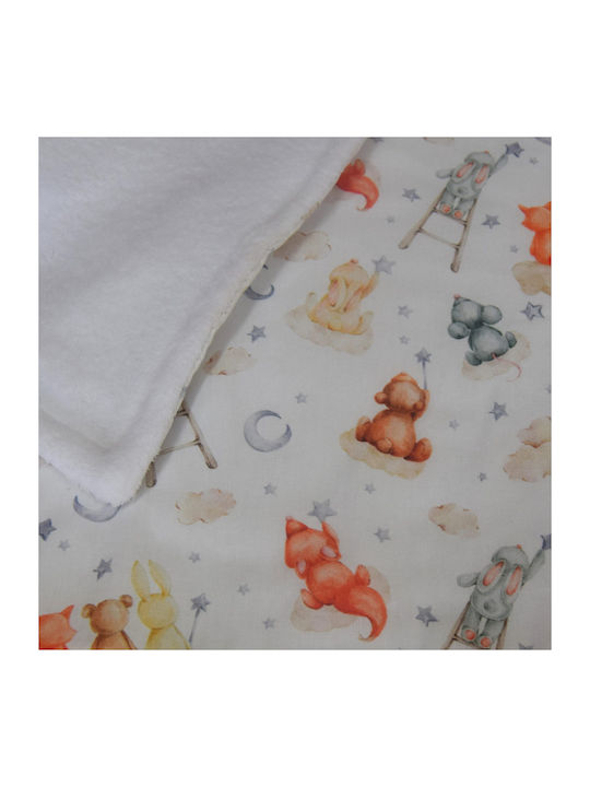 Decocraft Blanket Cot Animals Cotton Gray Gray 150x120cm