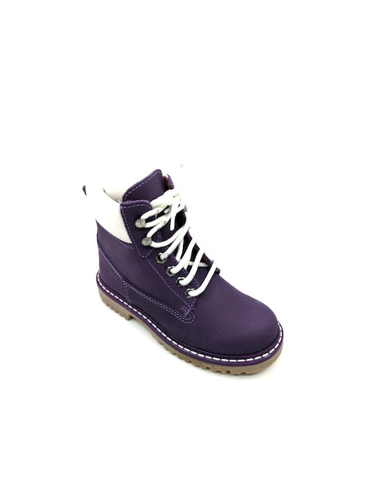 Adam's Shoes Kids Military Boots Purple