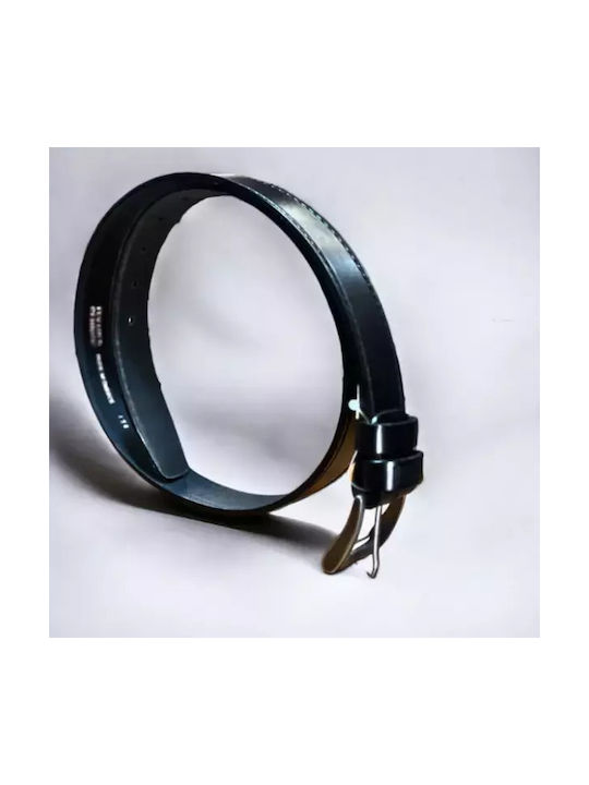 To Be Yourself Men's Leather Belt Black