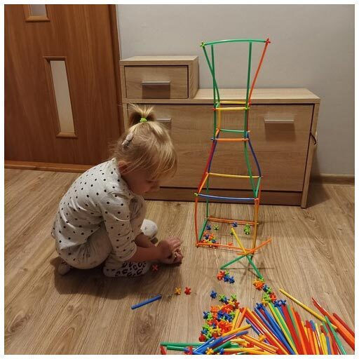 Kruzzel Plastic Construction Toy Educational Straws Connectors for Children 3+ years+ Years