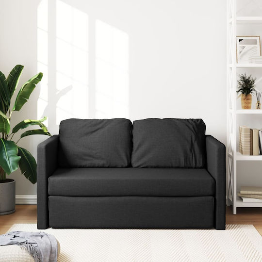 Canapea Cu Două Locuri Pat Negru 112x60x55cm