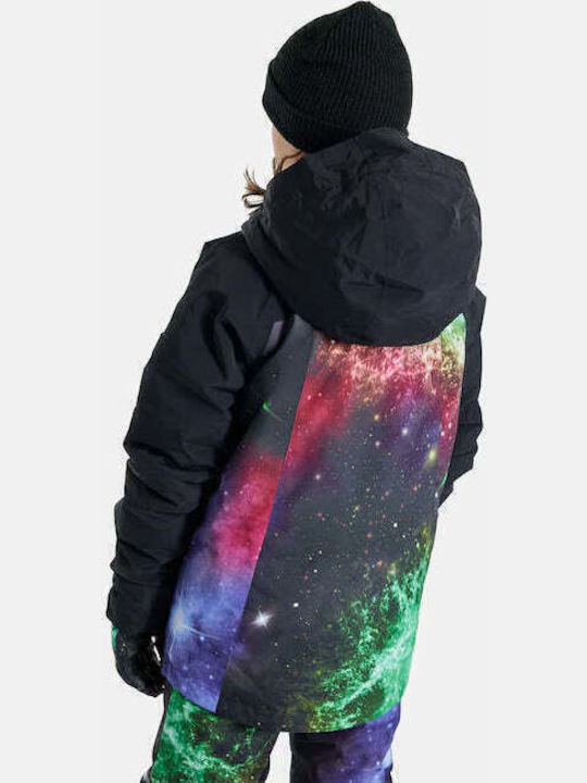 Wasserdicht Kinder Freizeitjacke mit Futter & Kapuze Schwarz