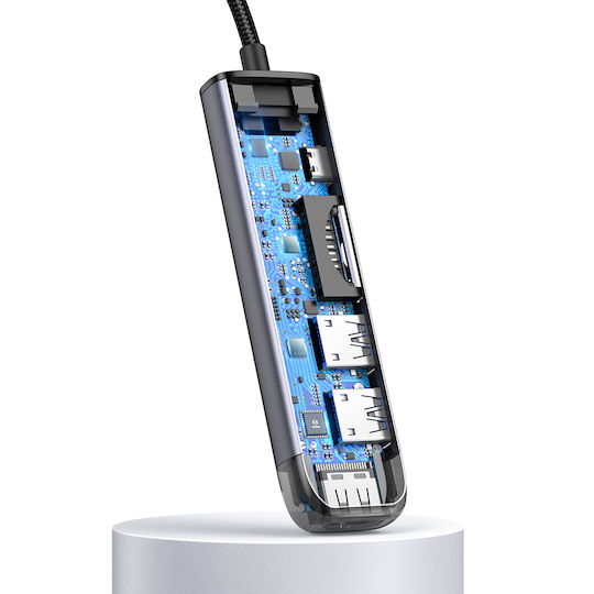 Mcdodo USB-C Докинг станция с HDMI 4K PD Сив (HU-7740)