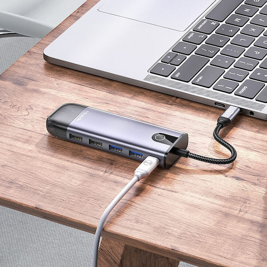 Mcdodo USB-C Docking Station with HDMI 4K PD Ethernet Gray (HU-7420)