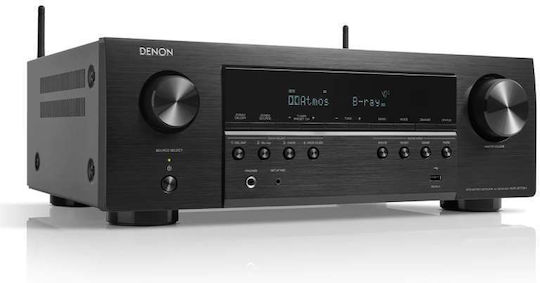 Denon AVR-S770H Home Cinema Receiver 4K/8K 7.2 Channels 75W/8Ω 165W/6Ω with HDR and Dolby Atmos Black