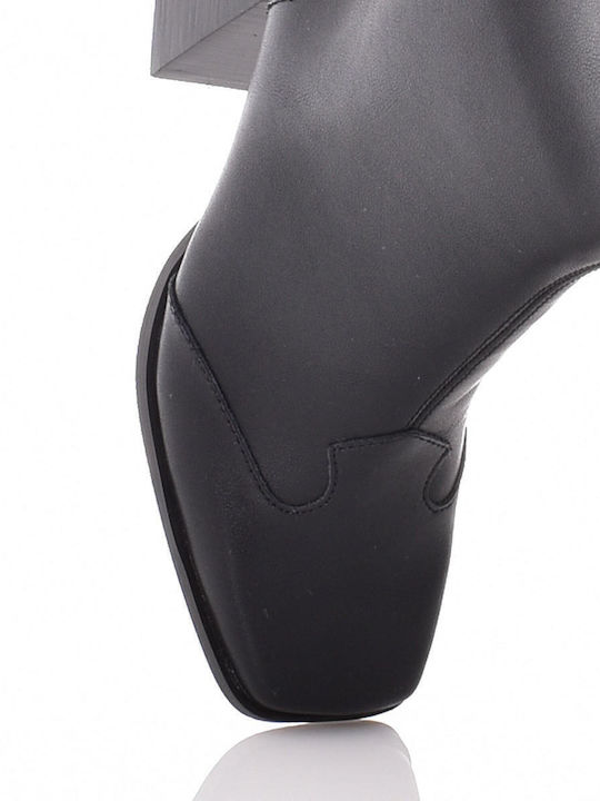 Duchess Leder Stiefeletten Damen Schwarz