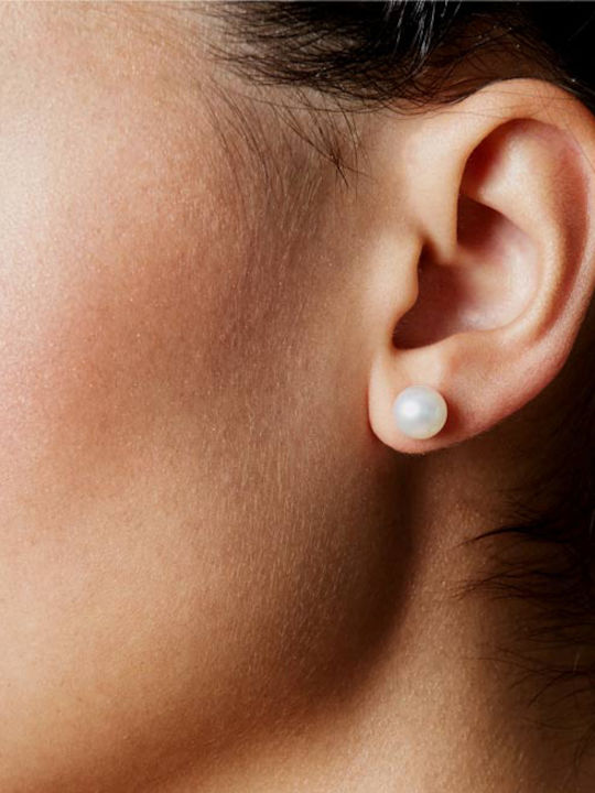 Margaritari Ohrringe aus White Gold mit Perlen