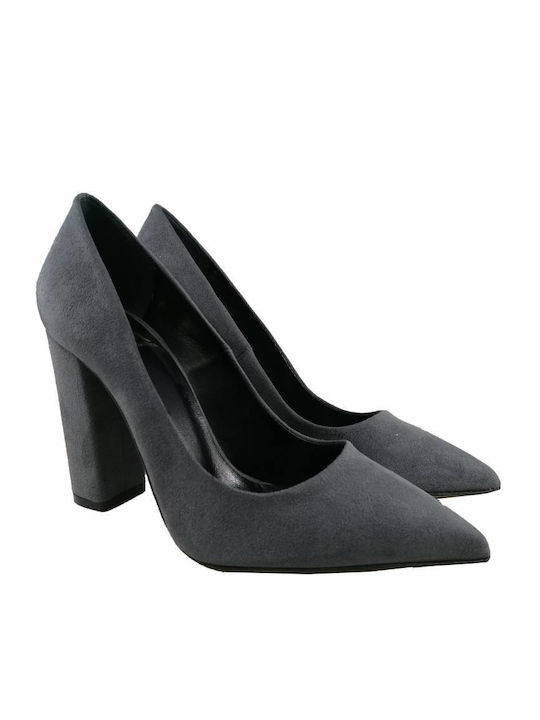 Makis Kotris Suede Gray High Heels