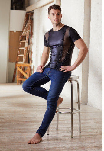 Nek Sexy Ανδρικό Top Μαύρο