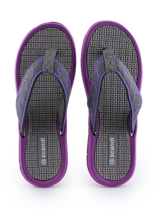 Scandi Frauen Flip Flops in Lila Farbe