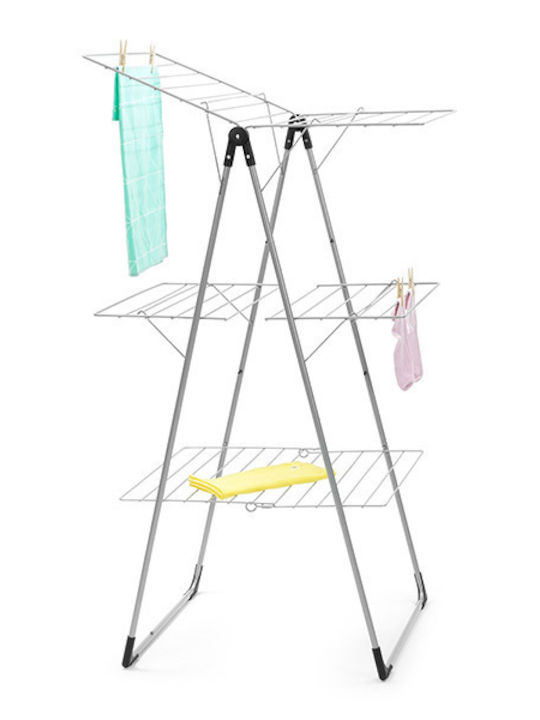 Brabantia Metallic Folding Floor Clothes Drying Rack with Hanging Length 23m