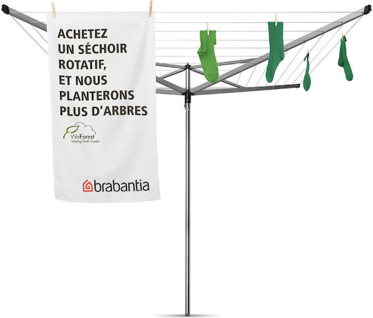 Brabantia Πτυσσόμενη Απλώστρα Δαπέδου από Αλουμίνιο για τον Κήπο με Μήκος Απλώματος 40m Brabantia Πτυσσόμενη Απλώστρα Δαπέδου από Αλουμίνιο για τον Κήπο με Μήκος Απλώματος 40m