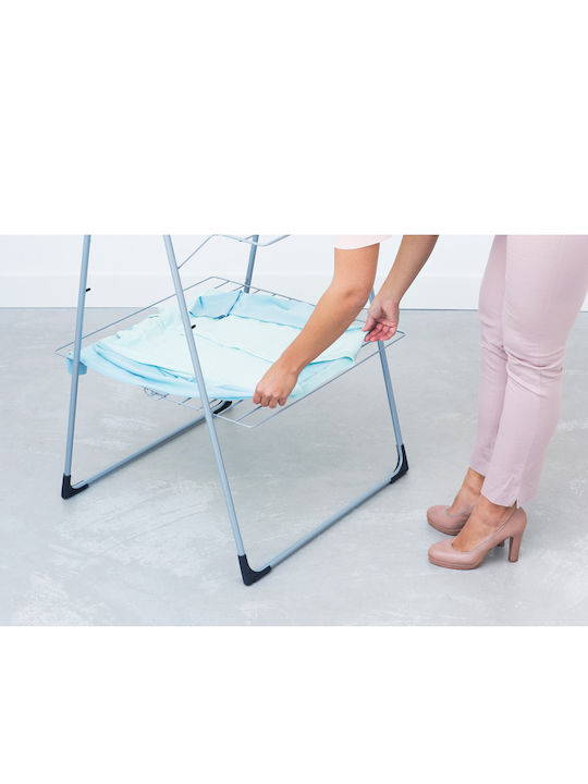 Brabantia Metallic Folding Floor Clothes Drying Rack with Hanging Length 23m