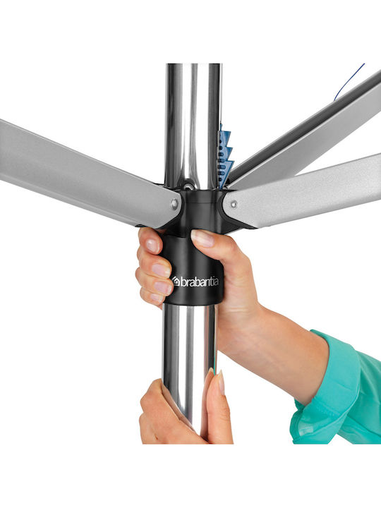 Brabantia Πτυσσόμενη Απλώστρα Δαπέδου από Μέταλλο με Μήκος Απλώματος 2.95m