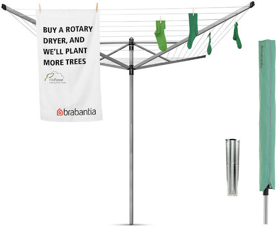 Brabantia Πτυσσόμενη Απλώστρα Δαπέδου από Αλουμίνιο με Μήκος Απλώματος 3.12m Brabantia Πτυσσόμενη Απλώστρα Δαπέδου από Αλουμίνιο με Μήκος Απλώματος 3.12m