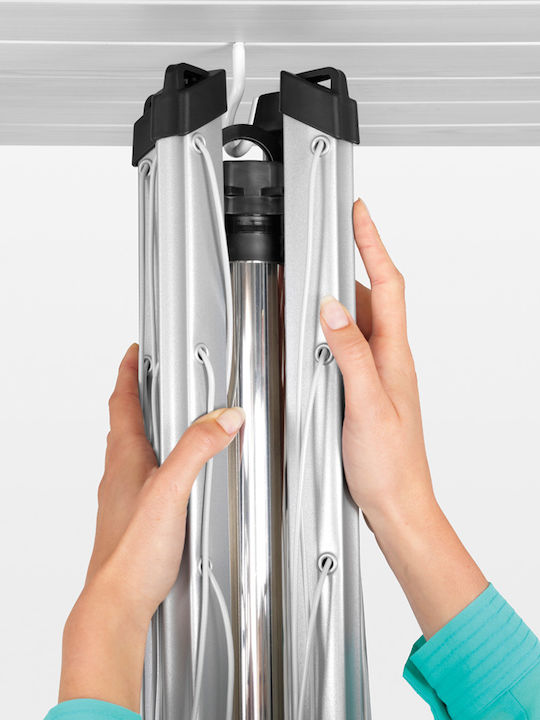 Brabantia Πτυσσόμενη Απλώστρα Δαπέδου από Μέταλλο με Μήκος Απλώματος 2.95m