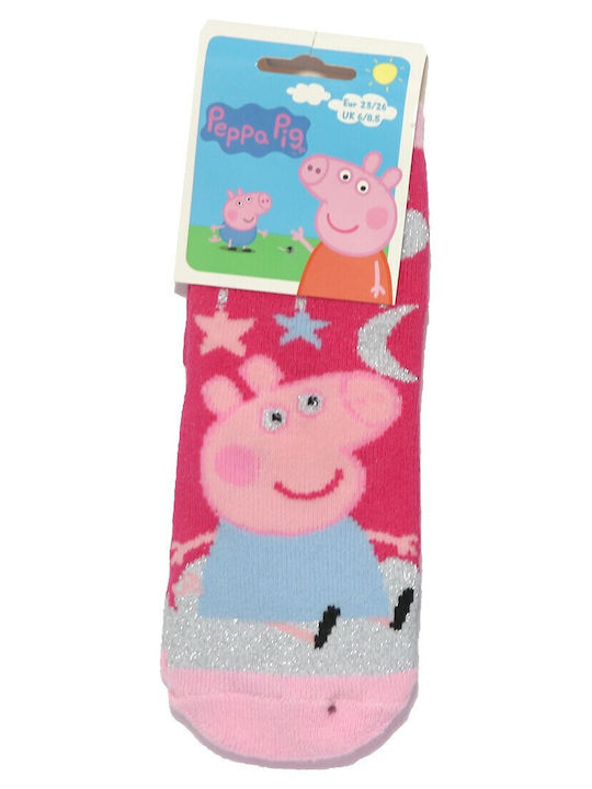Peppa Pig Παιδικές Κάλτσες Αντιολισθητικές Φούξια