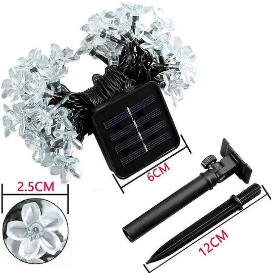 Solar Light Flower Cold White with Photocell IP67