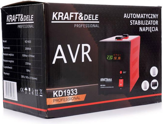 Kraft & Dele KD1933 Compact Σταθεροποιητής Τάσης 2000VA